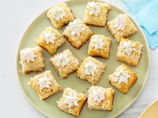 Key lime pie macaroon bars