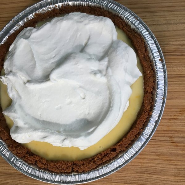 Key Lime pie with walnut-graham cracker crust
