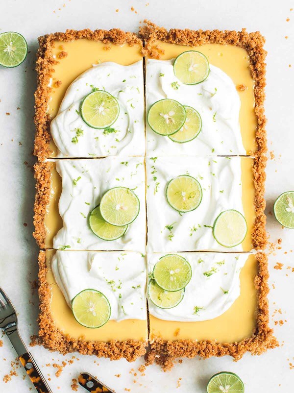 Key lime rum tart