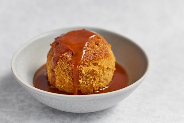 Khorasan and golden syrup puddings