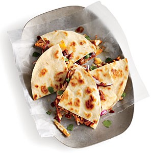 Kickin' BBQ chicken quesadillas