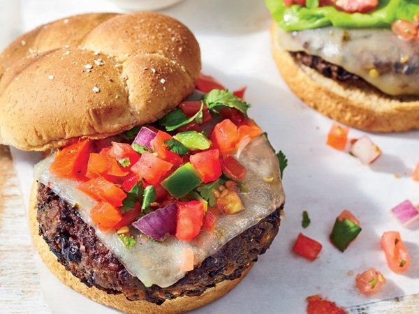 Kicky black bean burgers