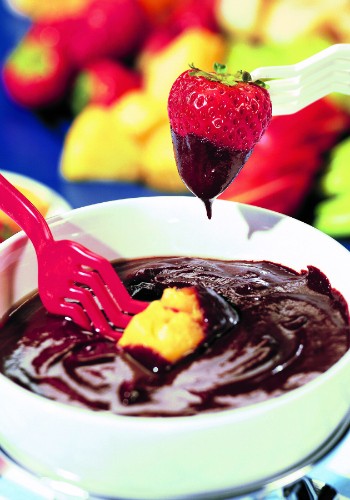 Kid's favorite chocolate fondue