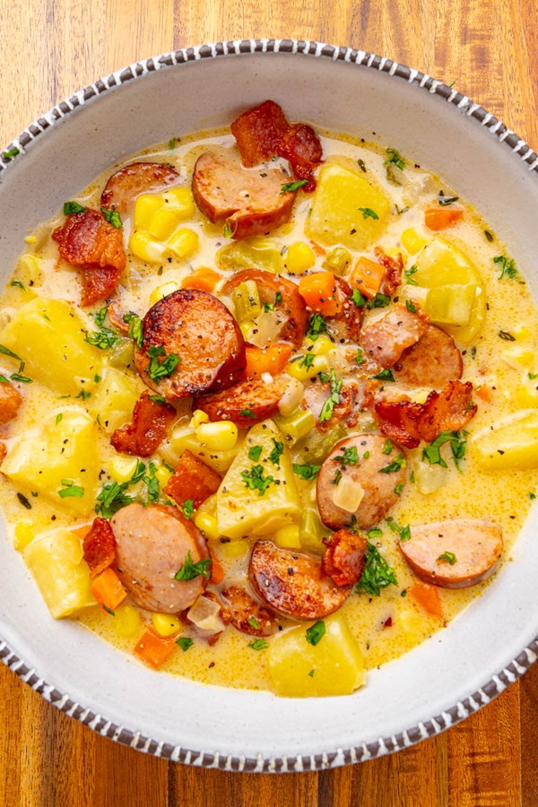 Kielbasa corn chowder