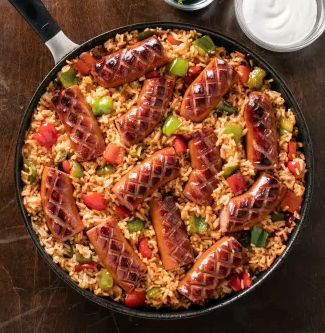Kielbasa with hot rice