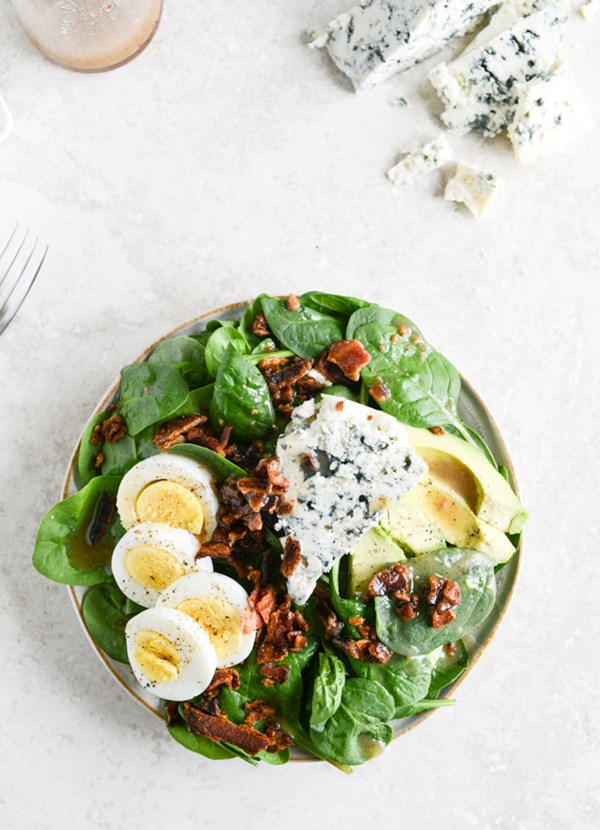 Killer spinach salads with hot bacon dressing