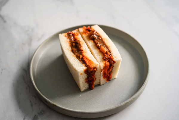 Kimchi & peanut butter sando