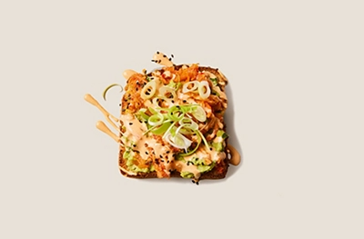 Kimchi & smashed avocado [toast]