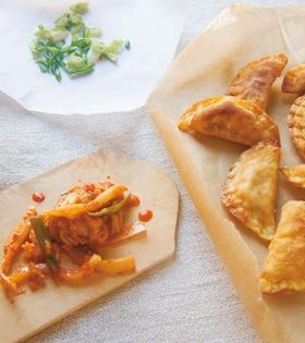 Kimchi and pork dumplings