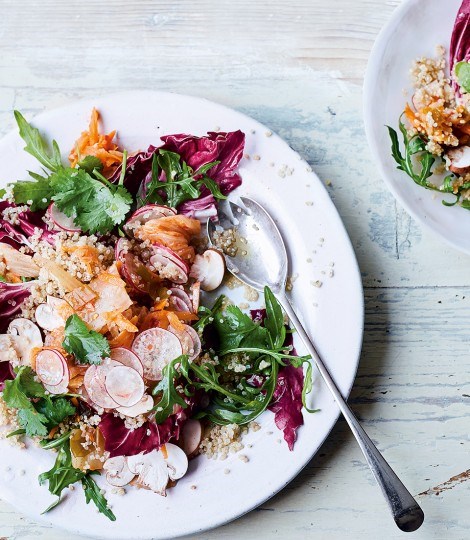 Kimchi and quinoa salad