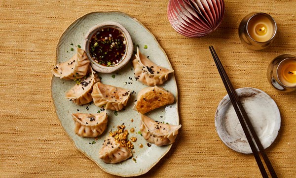 Kimchi and tofu dumplings