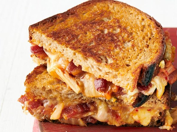 Kimchi-bacon grilled cheese