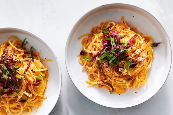 Kimchi carbonara [Melanie Hye Jin Meyer]