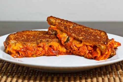 Kimchi chicken melt