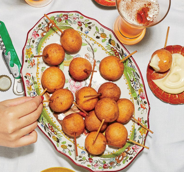 Kimchi corn dogs
