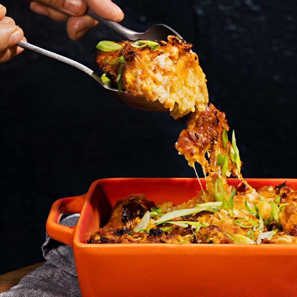 Kimchi cornbread casserole