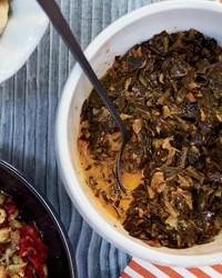 Kimchi-creamed collard greens