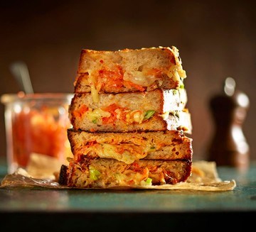 Kimchi double-cheese toasties
