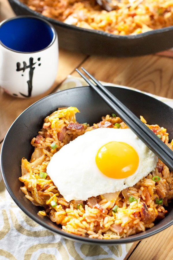 Kimchi fried rice (Our mildly insane kimchi bokkeumbap)