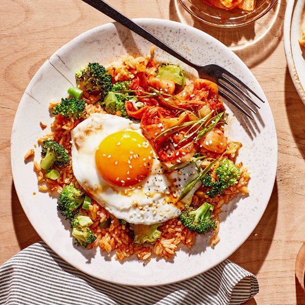 Kimchi fried rice with broccoli [Ismail Samad]