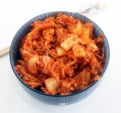 Kimchi fried rice with pork