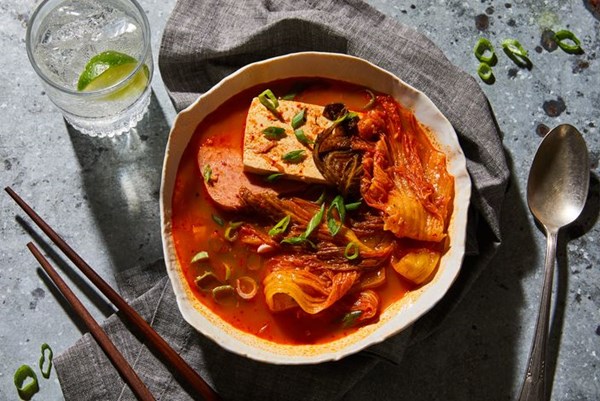 Kimchi jjigae with spam & tofu 