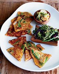 Kimchi pancakes