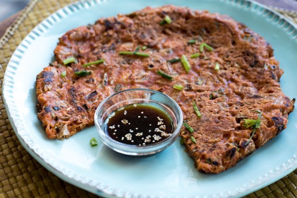 Kimchi pancakes
