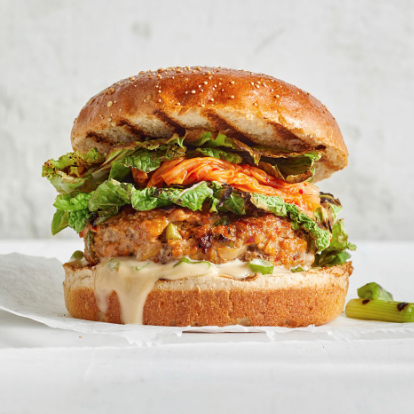 Kimchi pork burgers