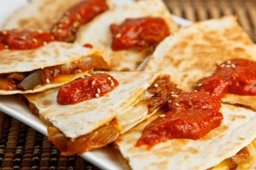 Kimchi quesadillas