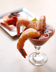 Kimchi shrimp cocktail 