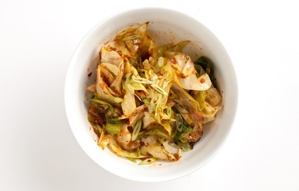 Kimchi-style sautéed cabbage