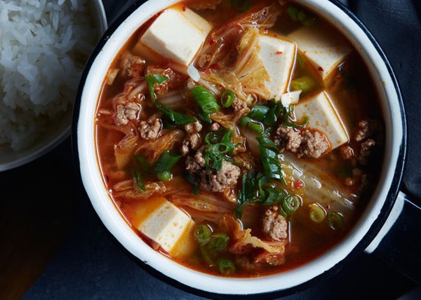 Kimchi tofu soup