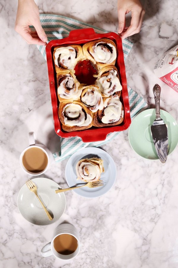 King Arthur Flour cream cheese cinnamon rolls