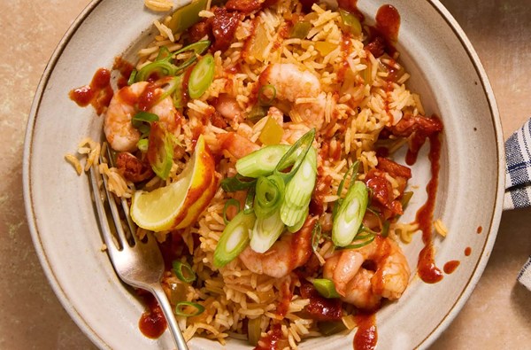King prawn & chorizo jambalaya-style rice