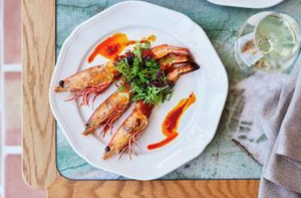 King prawns 'nduja