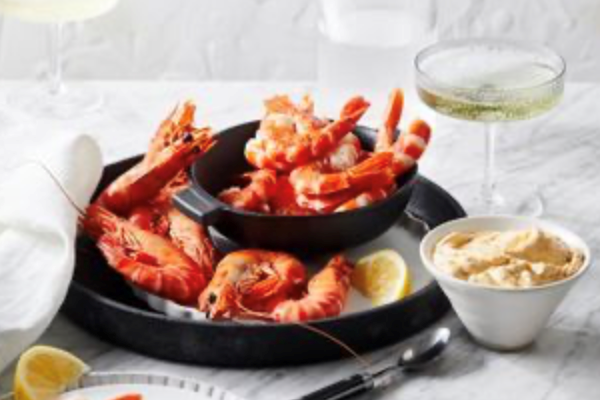 King prawns with yuzu kosho aioli