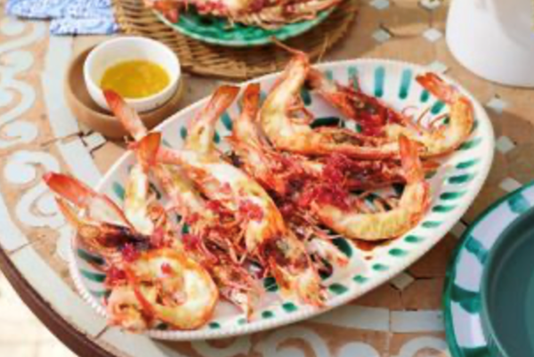 King prawns with yuzu kosho aioli