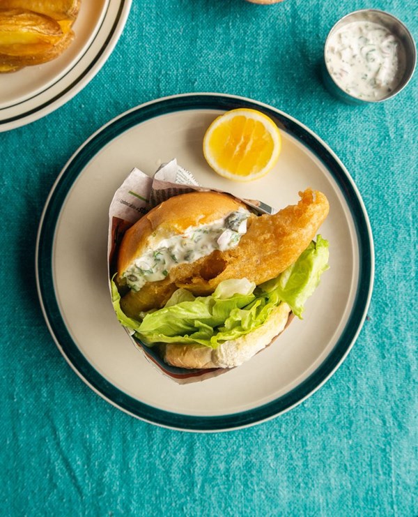 Kiwi classic fish burger