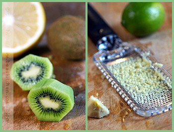 Kiwi, grapefruit and crab salad (Salade de kiwis, pamplemousse et crabe )