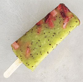 Kiwi-strawberry ice pops