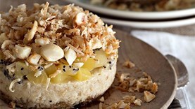 Kiwifruit cashew mousse cake [Stephen Barry]