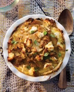 Kohlrabi gratin with caraway & feta