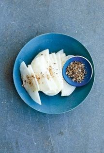 Kohlrabi with liquorice salt