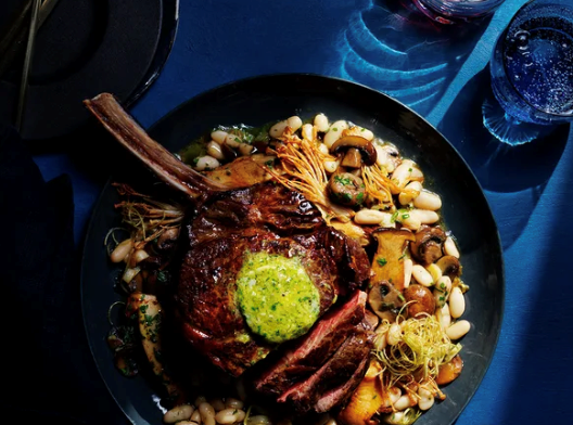 Koji-rubbed steaks with miso butter and whisky
