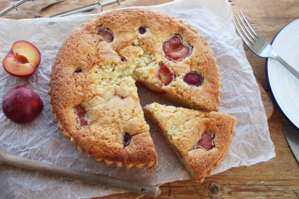 Koko Kanu rum-soaked plum frangipane tart 