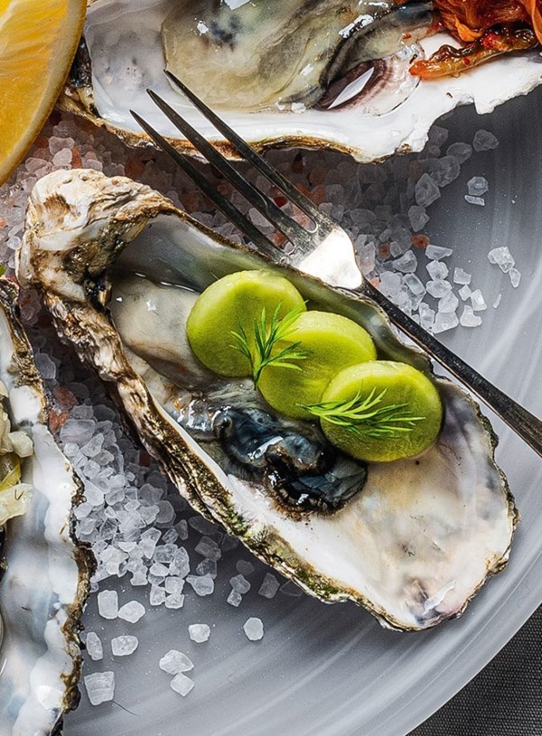 Kombucha & cucumber mignonette dressing