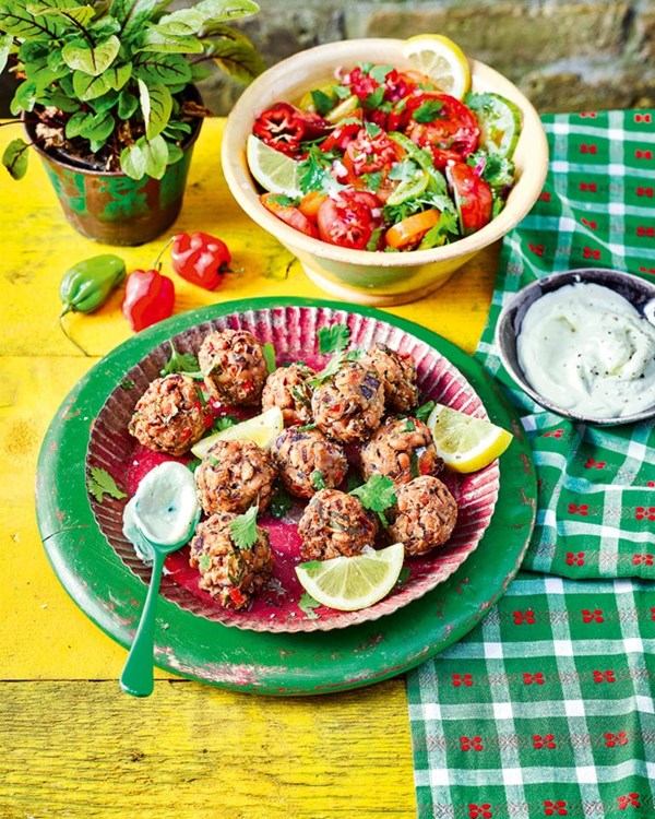 Koose bean fritters with Scotch bonnet salsa