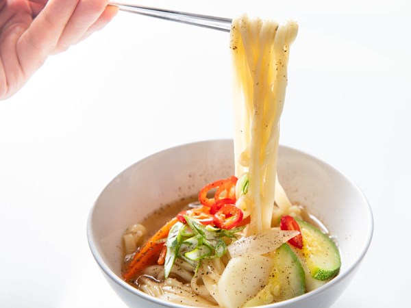 Korean anchovy knife-cut noodle soup (Myeolchi kal guksu)
