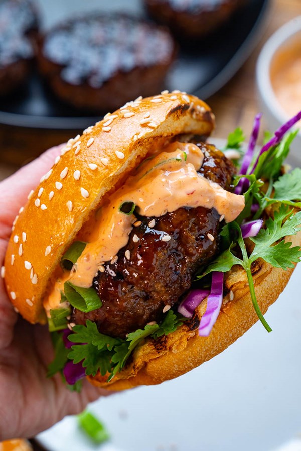 Korean BBQ burgers